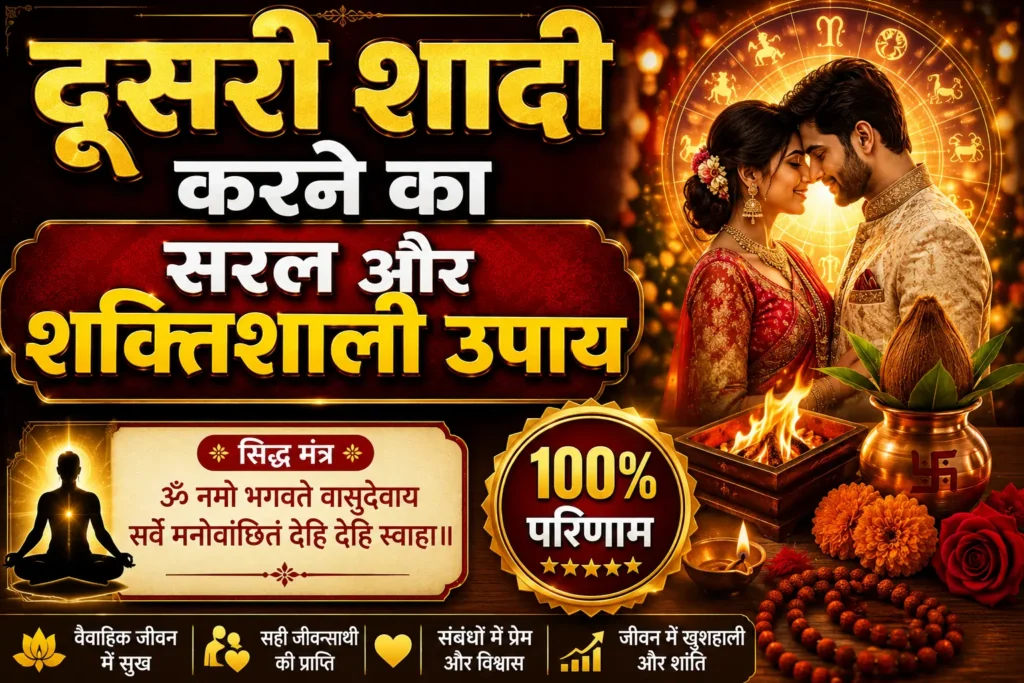 दूसरी शादी करने का सरल और शक्तिशाली उपाय